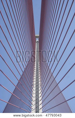 The Cable-stayed Bridge Talavera, Toledo.puente Of Castilla La Mancha