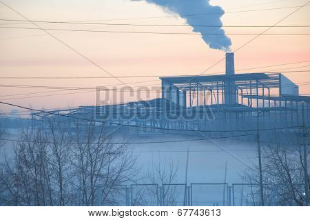 Misty Morning In The Industrial City