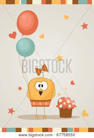 Cute happy birthday card.