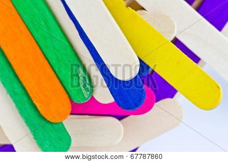 Colorful Wood Ice Lolly Sticks, Ice Cream Sticks