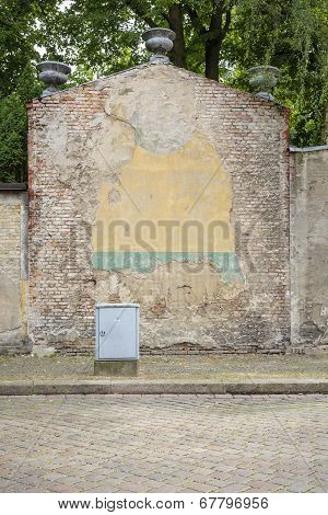 Flip Side Of An Old Cemetery Brick Wall