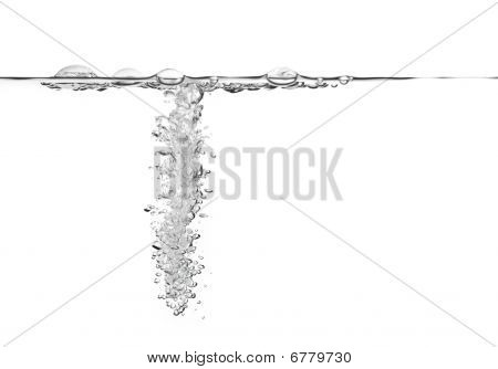 Bolle d'aria nell'acqua