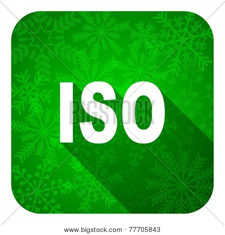 iso flat icon, christmas button 
