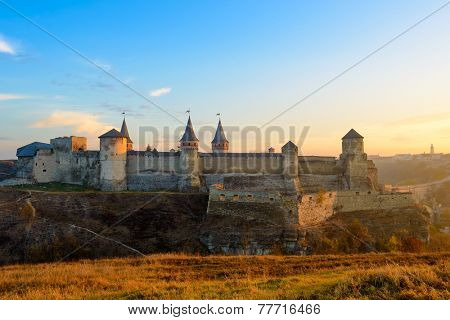 Old Fortress in the Ancient City of Kamyanets-Podilsky, Ukraine