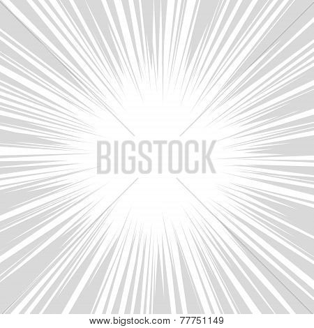 Comics Radial Speed Lines graphic effects. Vector