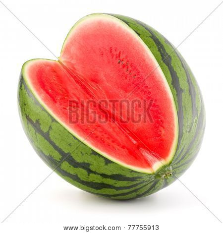 Sweet watermelon isolated on white background cutout