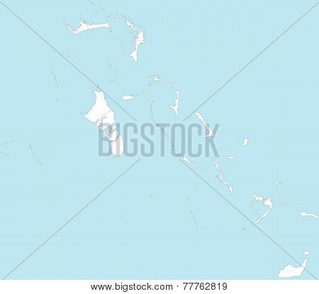 Map of the Bahamas