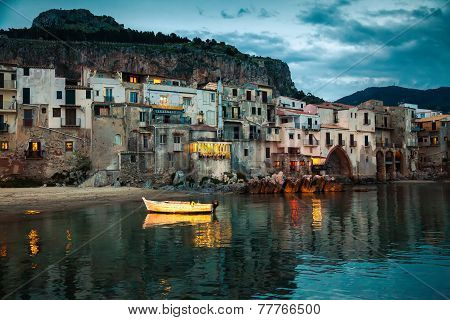 Cefalu At Dusk