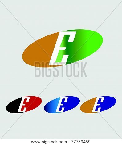 Elip icon with letter E logo design