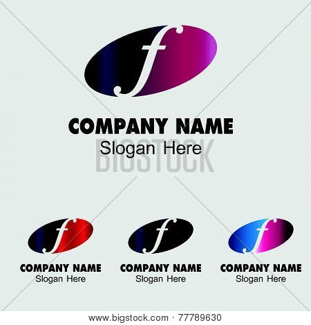 Letter F logo design template letter F icon