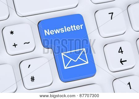 Sending Newsletter On Internet For Business Marketing Campaign