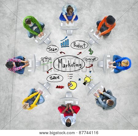 Marketing Strategy Team Business Commercial Advertising Concept