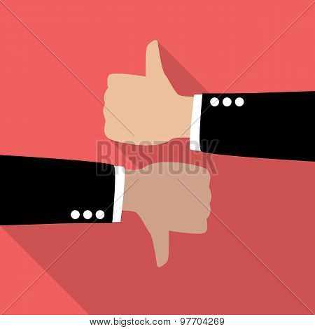 Thumbs Up And Thumbs Down