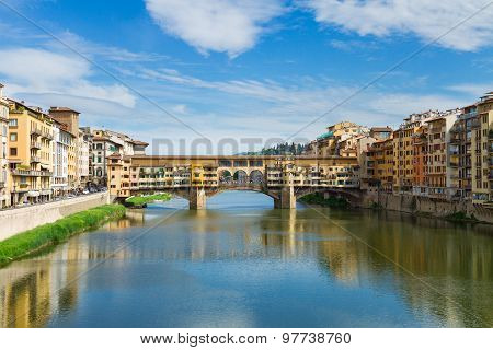 Ponte Santa Trinita bridge over the Arno River, Florence