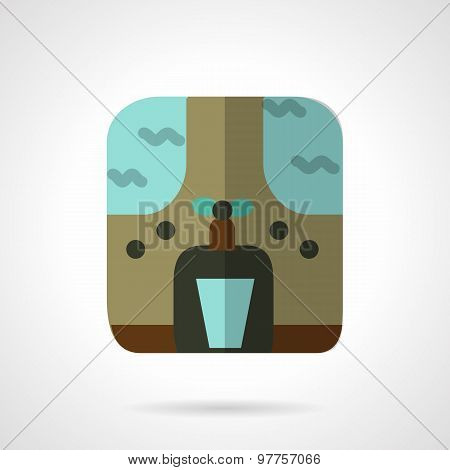 Water purifier flat color vector icon
