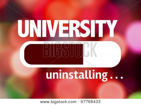 Progress Bar Uninstalling with the text: University