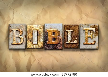 Bible Concept Rusted Metal Type