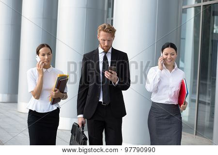 Business people walking