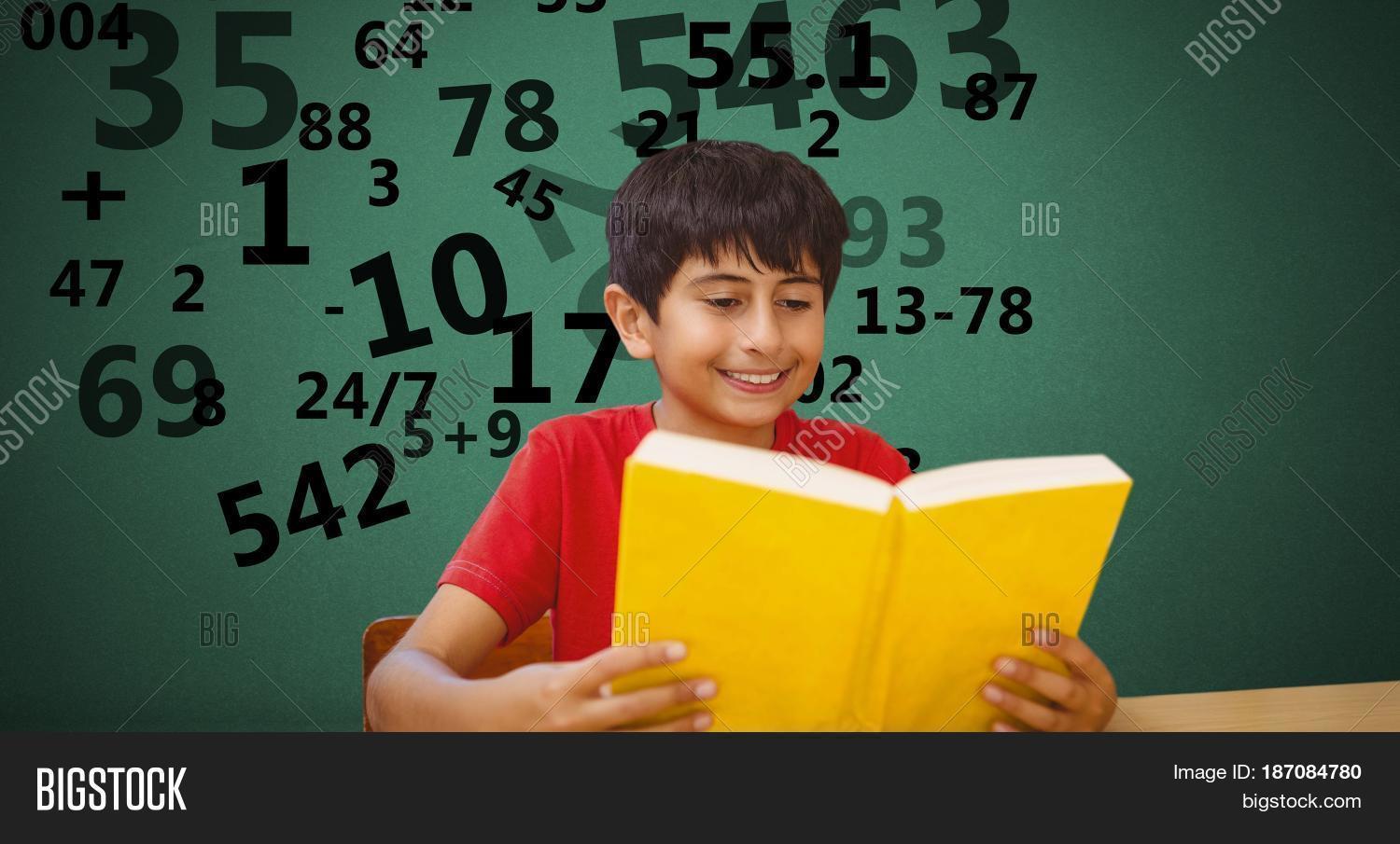 Boy Computing Numbers Digital Composite Boy Image & Photo (Free Trial) | Bigstock