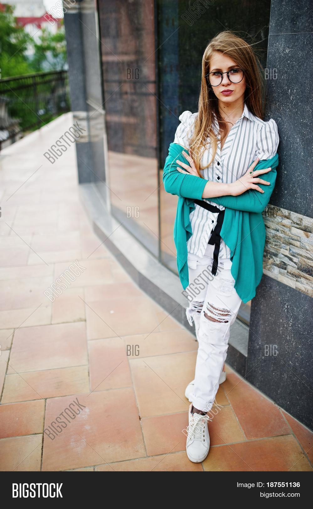 Trendy Girl Glasses Image & Photo (Free Trial) Bigstock