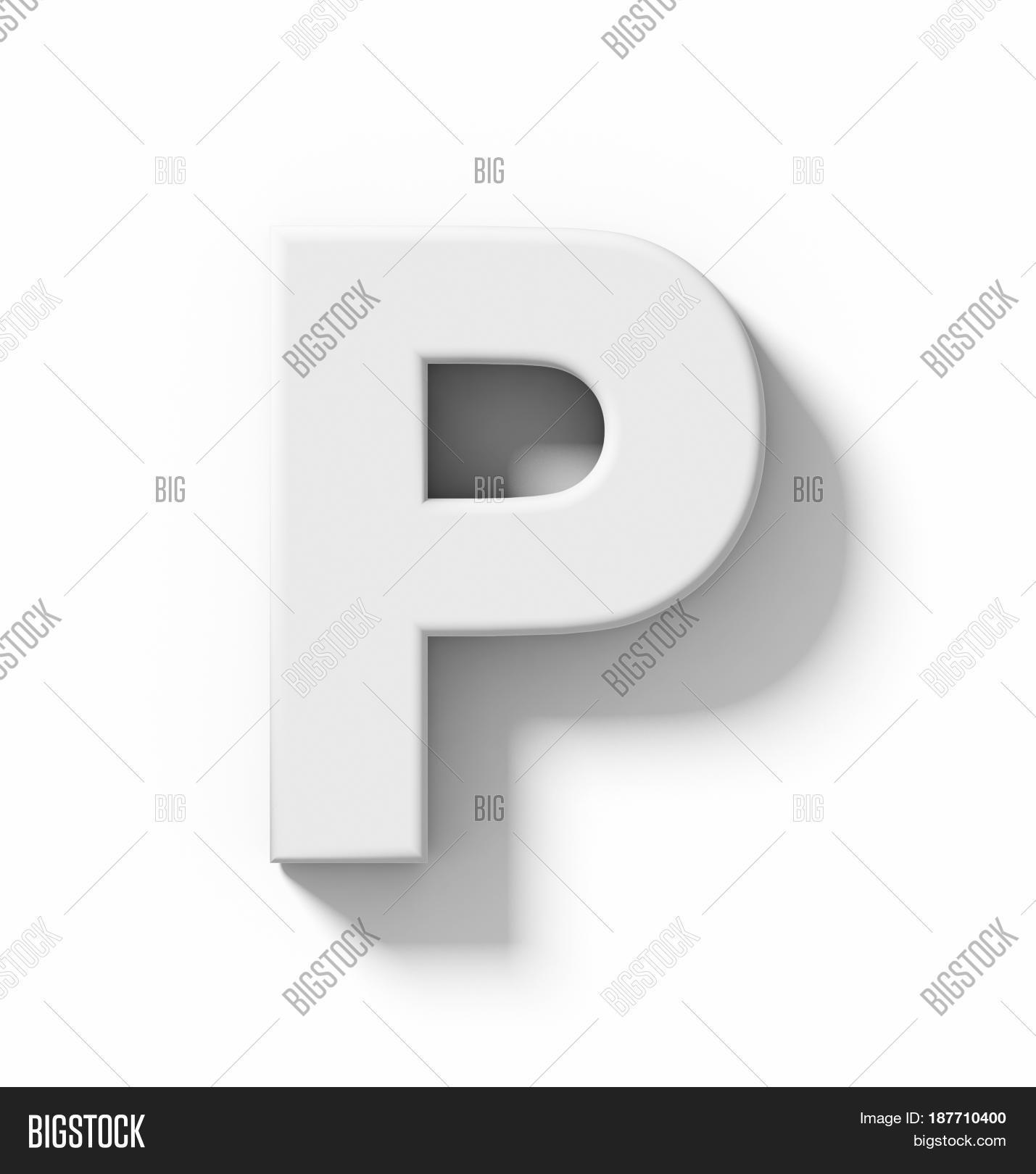 Letter P 3D White Image & Photo (Free Trial) | Bigstock