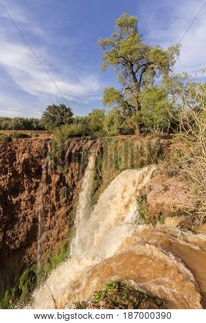 Ouzoud Waterfalls in the Grand Atlas village of Tanaghmeilt province of Azilal Morocco.