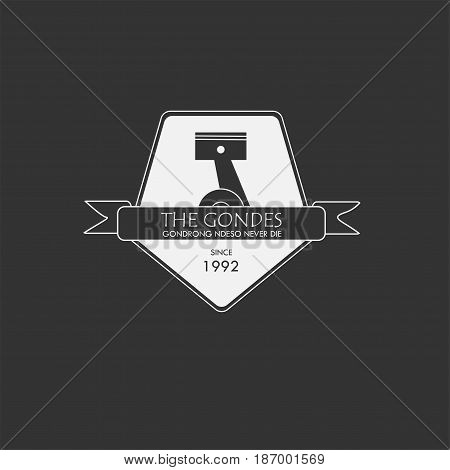 Badge Logo Icon Vintage style with Piston
