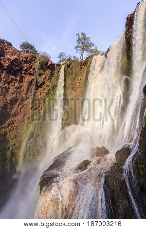 Ouzoud Waterfalls in the Grand Atlas village of Tanaghmeilt province of Azilal Morocco.