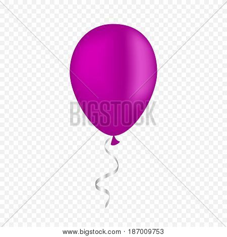 Vector color bunche balloons on a transparent background. 3d realistic happy holidays flying air helium balloons. Party decorations for birthday, wedding design.