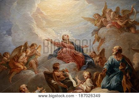 Interiors Of Saint-louis En L'ile Church, Paris, France