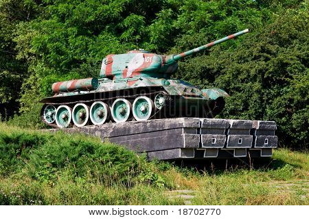 Neuvostoliiton säiliön WW2 Chortkiv Ukraina