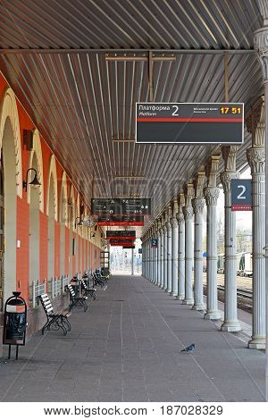 Tver Russia - may 07.2017. General view of the railway station