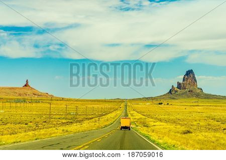 A road leading to Monument Valley Kayenta Arizona