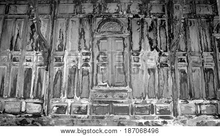 Wat Guti BangkemTemple in Thailand. Khao yoi phetchaburi Thailand.Teak wood church