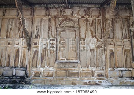 Wat Guti BangkemTemple in Thailand. Khao yoi phetchaburi Thailand. Teak wood church
