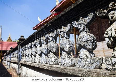 Wat Guti BangkemTemple in Thailand. Khao yoi phetchaburi Thailand. Teak wood church