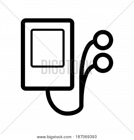 portable music device. Vector icon. Music player isolated on white. eps 10