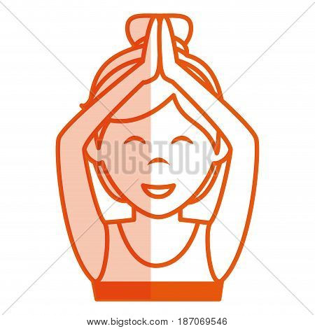 Athletic woman exercising character vector illustration design