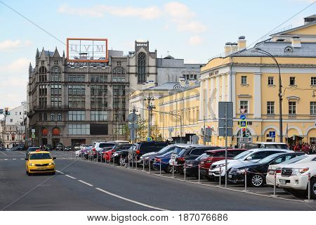 Moscow Russia - may 07.2017. View of a Central Department Store in Petrovka Street