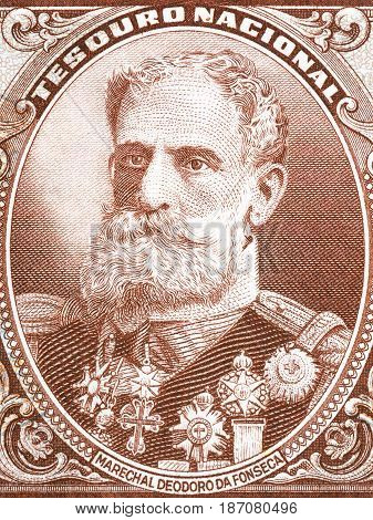 Manuel Deodoro da Fonseca portrait from old Brazilian money