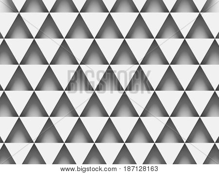 Equilateral Triangles - White Abstract Background With Shadows