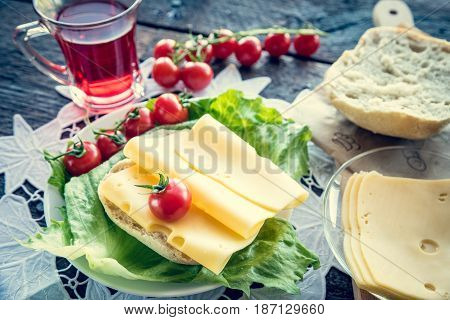 Tomato And Cheese Sandwich