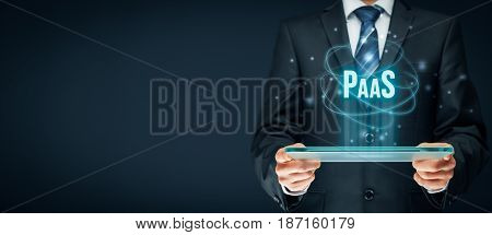 Platform as a service (PaaS) - cloud computing services concept. Platform for customers helps develop, run and manage applications without building and administrate the infrastructure.
