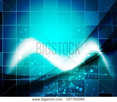 Shiny wave, magic light efffect abstract background