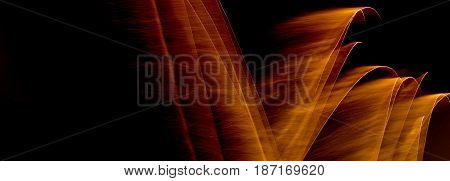 Orange jumping fireworks with black background, night shot.