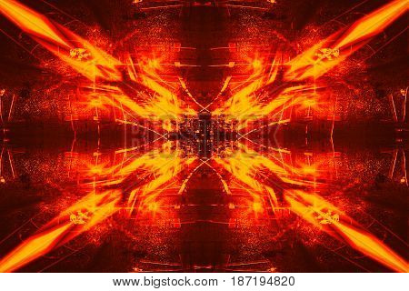 illustration of Futuristic Sci-Fi Complex New Era abstract. Hi tech Cyber Space Advanced Technology concept background.