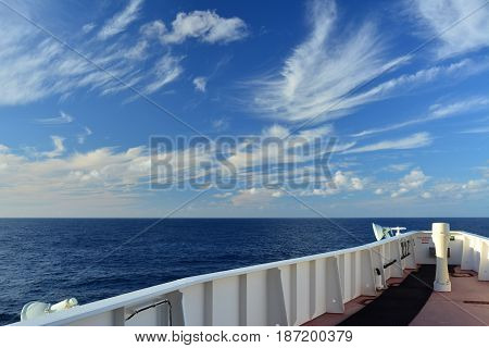 On board a large crude oil tanker