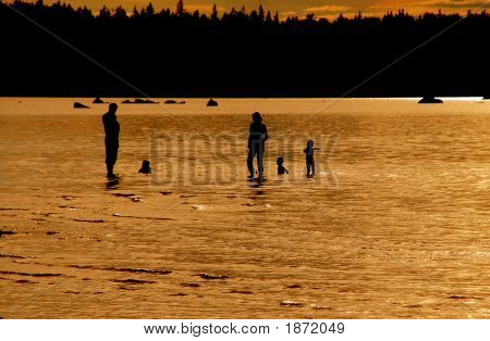 Familie am Strand