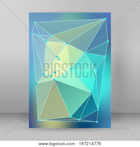 Modern Triangle Background 3D Effect Cover Page Brochure A4 Format17