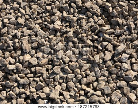 image of many gravel at dry sunny day